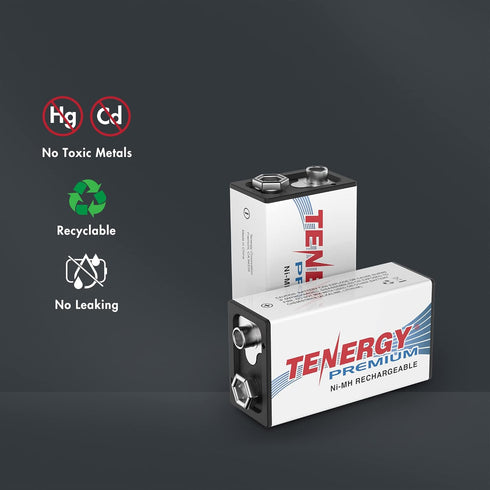 TN136 4 9V 4 9V Tenergy Bay Smart Charger with Pieces Tenergy Premium NiMH Rechargeable Batteries