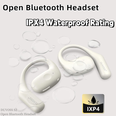 Open Ear Headphones, True Wireless Earbuds with Microphone, Bluetooth 5.3, IPX4 Waterproof, Earhooks for Workouts