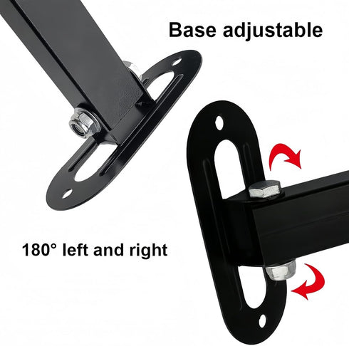 GledeYeTec 20cm 7.87" 180 Long Wall Corner Mount Bracket Arm, Long Arm Bracket Degree Rotatable Projector Wall Mount
