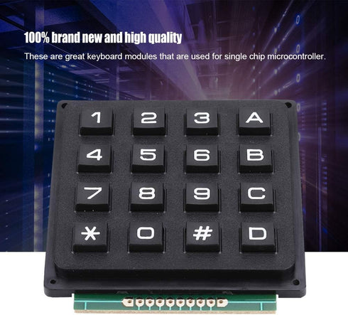 Pomya Keypad, Keyboard Modules with 16 Keys 4x4 Push Buttons External Keypad Microcontroller Keyboard for MCU