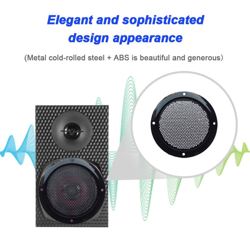 4" Speaker Grills Cover, Cold Rolled Steel Loudspeaker Net Cover, Metal Mesh Speaker Grille Replacement (4 Pack)
