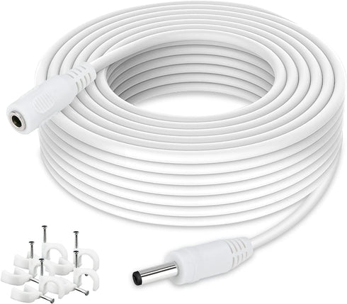 DC Power Extension Cable 33ft, 1.35mm x 3.5mm for 5V DC Adapter Cord, CCTV Security Camera, IP Camera