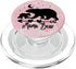 ASBBears Black Mama Bear and One Cub On Pink Watercolor PopSockets PopGrip for
