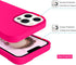 GUAGUA Compatible iPhone 13 Pro Max Case, 6.7 Inch Liquid Silicone Soft Gel Cover, Shockproof, Hot Pink