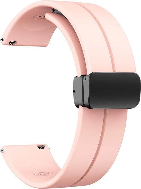 SKG V7 Smartwatch Bands Compatible, Lamshaw Soft Silicone Magnetic Buckle Sport Replacement Straps for SKG V7/VRPEFIT