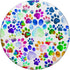 PopSockets Standard PopGrip with Colorful Dog Paws Print