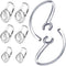 Replacement Ear Gel Tips & Loop Clip Spare Kit for M155 M165 M180 M55 M25 M90 Explorer 500 Headset (Clear)