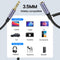 10FT/3Meter 3.5mm MOSWAG Extension Cable Audio Male to Female Stereo Extension Adapter Nylon Braided Cord Compatible