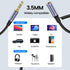10FT/3Meter 3.5mm MOSWAG Extension Cable Audio Male to Female Stereo Extension Adapter Nylon Braided Cord Compatible