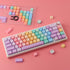 Tsungup 126 Set MOA Profile Keycaps,PBT Cute Rainbow Candy Keycaps Keys Dye-Sublimation Custom Keycap with Keycap