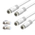 Coaxial Cable 3 Feet, RG6 2 Pack White 75 Ohm Quad Shield TV Antenna Cables with F-Male Connectors