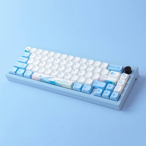 Hyekit 137 Set PBT Keycaps Keys Melody of The Sea Keycap Dye-Sublimation Cute Keycaps XDA Profile for Cherry Gateron MX