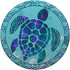 Teal Blue Purple Turtle and Geometric Design on Light Blue PopSockets Standard PopGrip