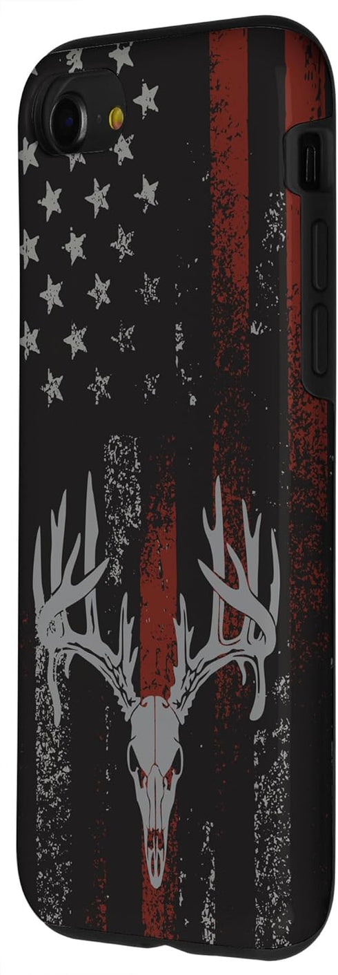 iPhone SE (2020) / 7 / 8 American Flag Whitetail Deer Buck Hunting USA FLAG Case