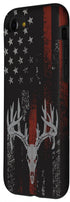 iPhone SE (2020) / 7 / 8 American Flag Whitetail Deer Buck Hunting USA FLAG Case