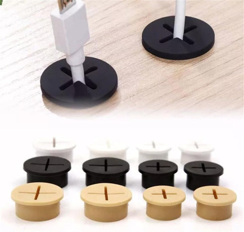 CHYLMAPHEN Grommet Grommets Organizer(White,6PCS_25MM) Round Cable Cord Table TV Console Hole Cover Wire Organizer