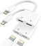 Headphone Adapter Lightning to Audio Jack and Charger Extender, Compatible with iPhone 11 12 Mini Pro Max