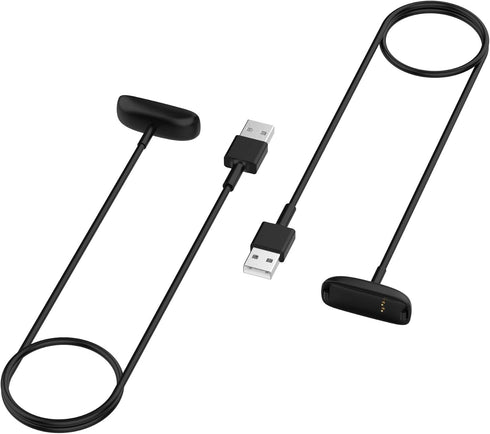 FitTurn USB Charger Compatible with Fitbit Ace 3 Activity Tracker for Kids 3.3ft/100cm Replacement USB Charger Charging Clip Cable Base Data Sync for Ace 3 Fitness Tracker 6+ 2Pack Black by FitTurn