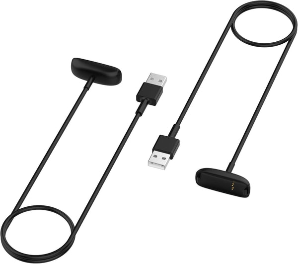 FitTurn USB Charger Compatible with Fitbit Ace 3 Activity Tracker for Kids 3.3ft/100cm Replacement USB Charger Charging Clip Cable Base Data Sync for Ace 3 Fitness Tracker 6+ 2Pack Black by FitTurn
