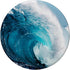 Blue Ocean Waves Sunny Beach Design On Black PopSockets PopGrip: Swappable Grip for Phones & Tablets