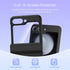 Maxdara Black Case for Samsung Galaxy Z Flip 5 5G, Hinge Protection, Built-in Glass Screen Protector, Shockproof