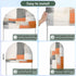 Jnbasdffb 7.2 Orange Beige Geometric Wedding Arch Cover, Stretchy Spandex Arch Backdrop Stand Covers FT, Abstract Grey