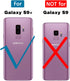Phone Case for Samsung Galaxy S9 Plus, Leather Wallet with Tempered Glass Screen Protector, Card Holder, Red
