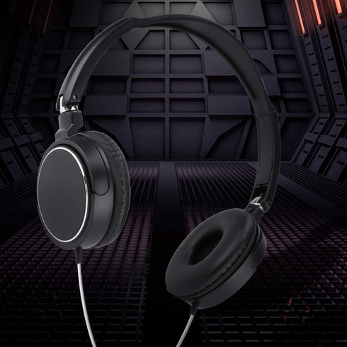 93dB Portable Wired Headset, Foldable Noise Cancelling Headphone, Support FM Automatic Search for Sports and Travel