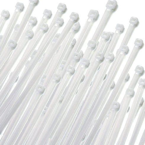 100 Natural Clear Cable Zip Ties - HEAVY DUTY, Premium Grade, UV Weather Resistant, 14 Inch Length, 75 lbs TENSILE