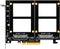 GLOTRENDS PU21 Dual U.2 SSD to PCIe 4.0 X8 Adapter, Supports 2 x U.2 SSD, Requires PCIe Bifurcation Motherboard