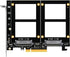 GLOTRENDS PU21 Dual U.2 SSD to PCIe 4.0 X8 Adapter, Supports 2 x U.2 SSD, Requires PCIe Bifurcation Motherboard