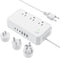PD 20W Voltage Converter US to Europe, 250W Step Down 220v to 110v with 6 AC Output and USB Ports