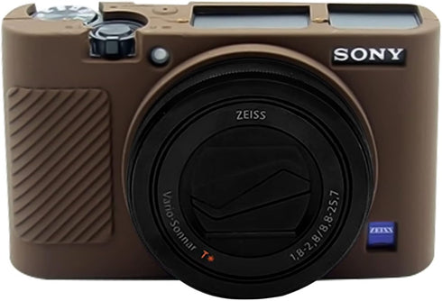 RX100 VII Case, Soft Silicone Protective Cover for Sony DSC-RX100 III/V/IV/VII Digital Camera (Coffee)
