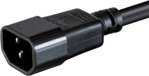 Monoprice Heavy Duty Power Cable - 2 Feet, Black, IEC 60320 C14 to C15