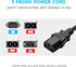 Cilhrok 3 5Ft Universal Prong AC Power Cord, Replacement PC Power Cable for Desktop Computer, Monitor, Printer