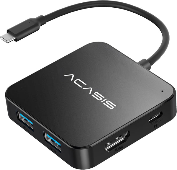 USB C Hub, Multi-Port USB Type-C Hub with 4K HDMI, Power Delivery 100 W, 3 USB 3.0 Ports, USB Splitter Adapter for