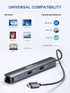 USB C Hub Ethernet, 6 in 1 Laptop Docking Station, Dockteck USB C Multiport Adapter with 4K HDMI, 100W PD, and USB Ports