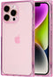 Square Case for iPhone 15 Pro Max, 6.7-inch Slim Clear Silicone Shockproof Case with Full Camera Protection, Pink