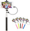 Vivitar 36" Selfie Stick with Built-in Shutter Release and Folding Clamp, Black.