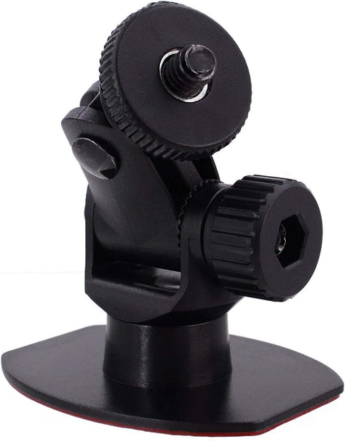 CH114 1/4"-20 Thread Car Camera Mount Holder with 3M Double-Sided Adhesive Base - Universal Dash Cam Tripod Holder for