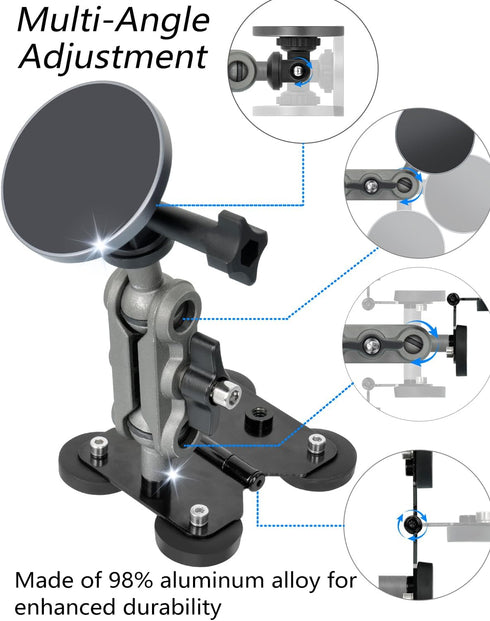 Guyefofo Tractor Magnetic Phone Mount, Aluminum Alloy Heavy Duty Magnetic Phone Holder