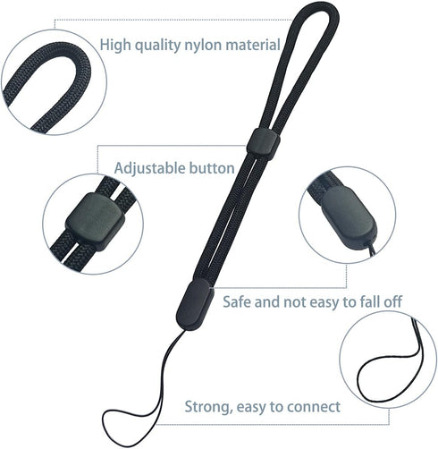 yuntop 5PCS Adjustable 8.8 inch Wrist Lanyard Strap, Nylon Wristlet for Cell Phone, Camera, GoPro, USB Flash Drives