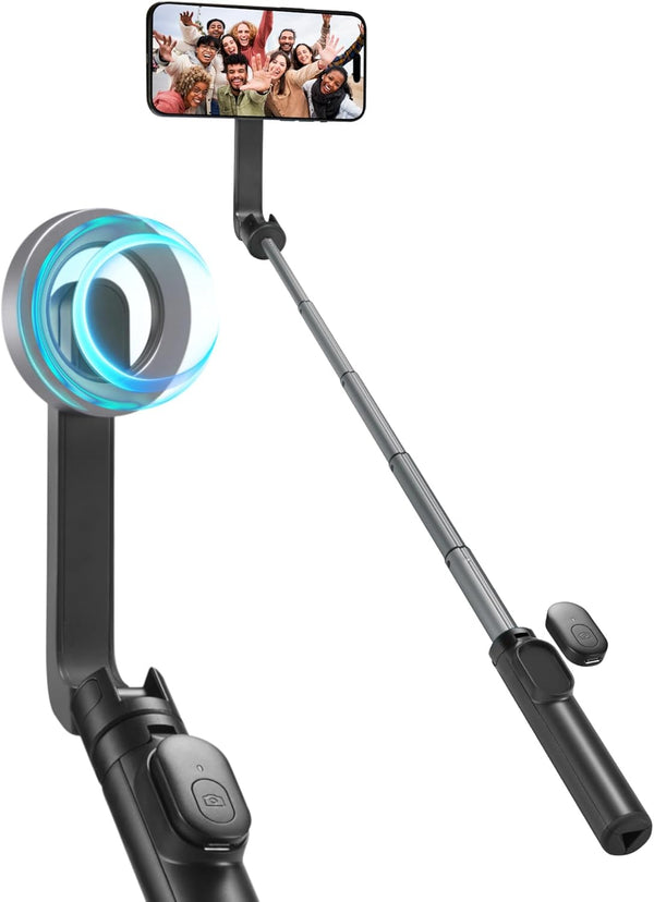 Spigen S570W MagSafe Selfie Stick Tripod Stand with Bluetooth Remote Control, 24" Extendable for iPhone 16/15/14/13