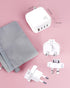 100W USB C GaN Wall Charger, Foldable 4-Port PD USB-C Charger with Traveller Adapters for Phones and Laptops