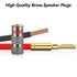 Speaker Banana Plugs (12 Pcs, 6 Pairs), 24K Gold Plated Connectors for Speaker Wire, Pin Plug Closed Dual Screw Type