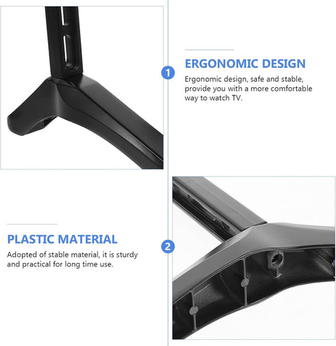 ULTECHNOVO Tv Stand Replacement Base Pedestal Feet Tabletop Bracket with Screws Black Tv Holder Support for Living Room