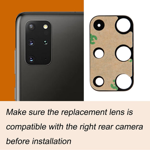 2pcs Rear Camera Glass Lens Replacement with Adhesive, Repair Toolkit & Back Camera Cover for Samsung S20 Plus