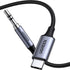 UGREEN Hi-Fi Stereo USB C to 3.5mm Audio Adapter, 10FT Male Cord for iPhone 15 Pro Max, Galaxy S23/S24 Ultra, Grey.