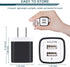 USB Wall Charger / Ailkin 3-Pack 2.1Amp Dual Port Fast Charging Adapter / Cube Box for iPhone 15 14 Pro 13 12 SE XS 8
