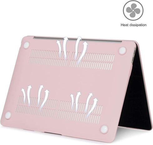 EooCoo Hard Case Compatible with MacBook Air 13 inch M1 Chip 2021-2018, Protective Case + Keyboard Cover + Screen